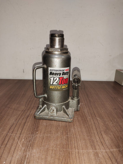 Pittsburgh 66480 Heavy Duty 12 Ton Hydraulic Bottle Jack Lift Low Profile 41C