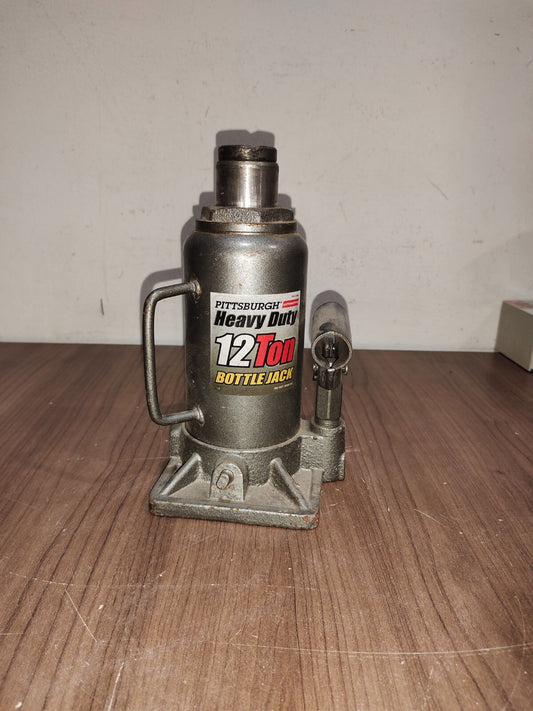 Pittsburgh 66480 Heavy Duty 12 Ton Hydraulic Bottle Jack Lift Low Profile 41C