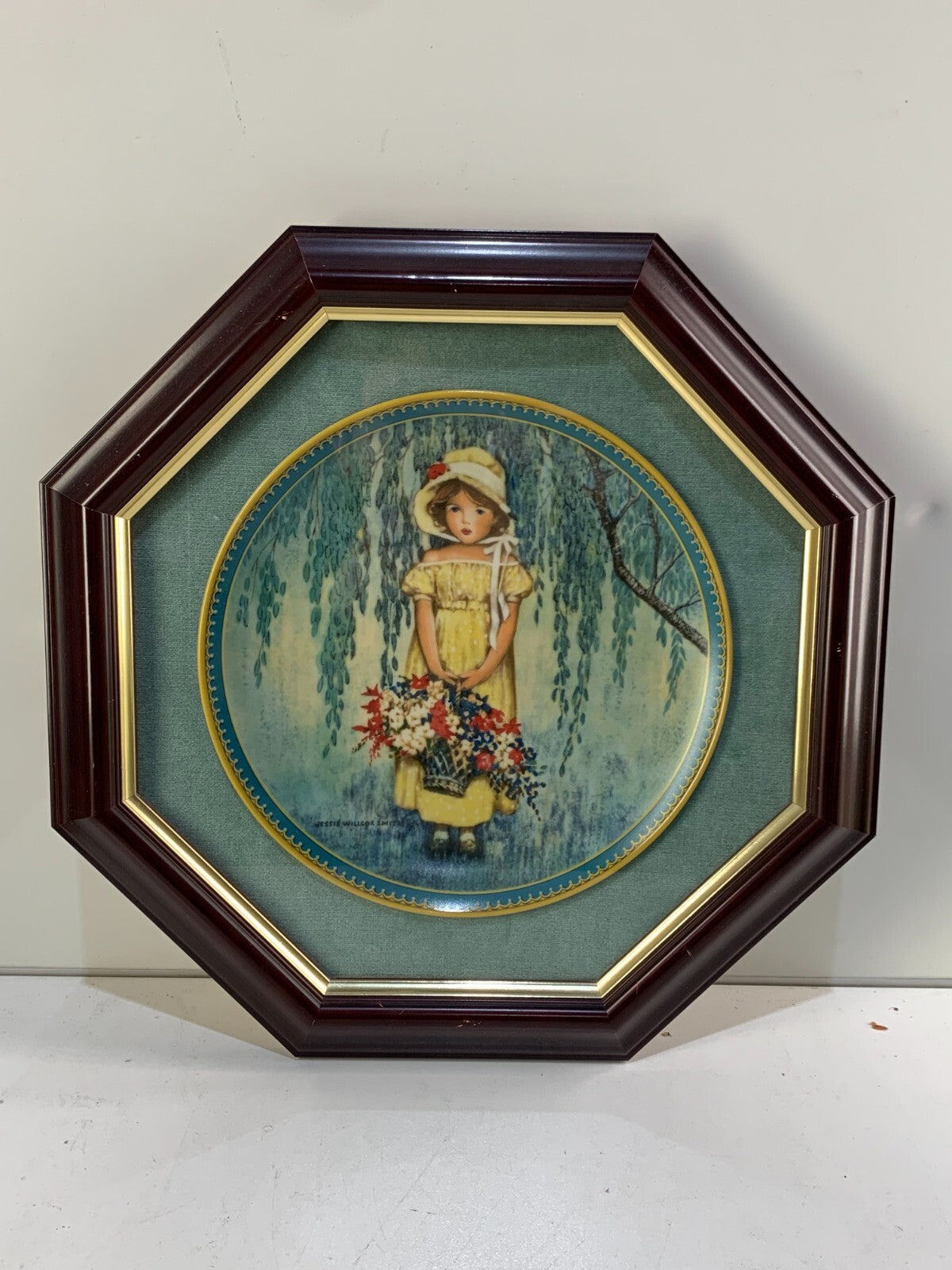 Edwin M. Knowles Fine China 1986 Limited Edition "Easter" Collector Plate Framed