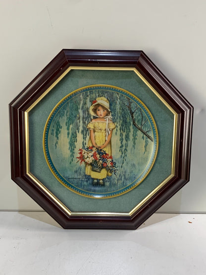 Edwin M. Knowles Fine China 1986 Limited Edition "Easter" Collector Plate Framed
