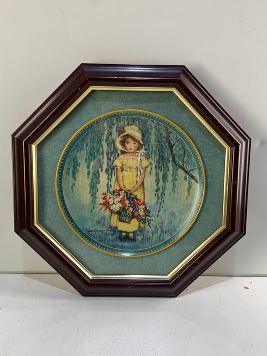 Edwin M. Knowles Fine China 1986 Limited Edition "Easter" Collector Plate Framed