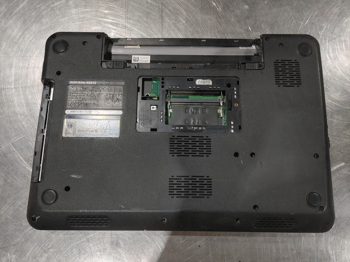 Dell Inspiron N5010 Laptop Black Fair Condition No RAM No HDD For Parts Untested