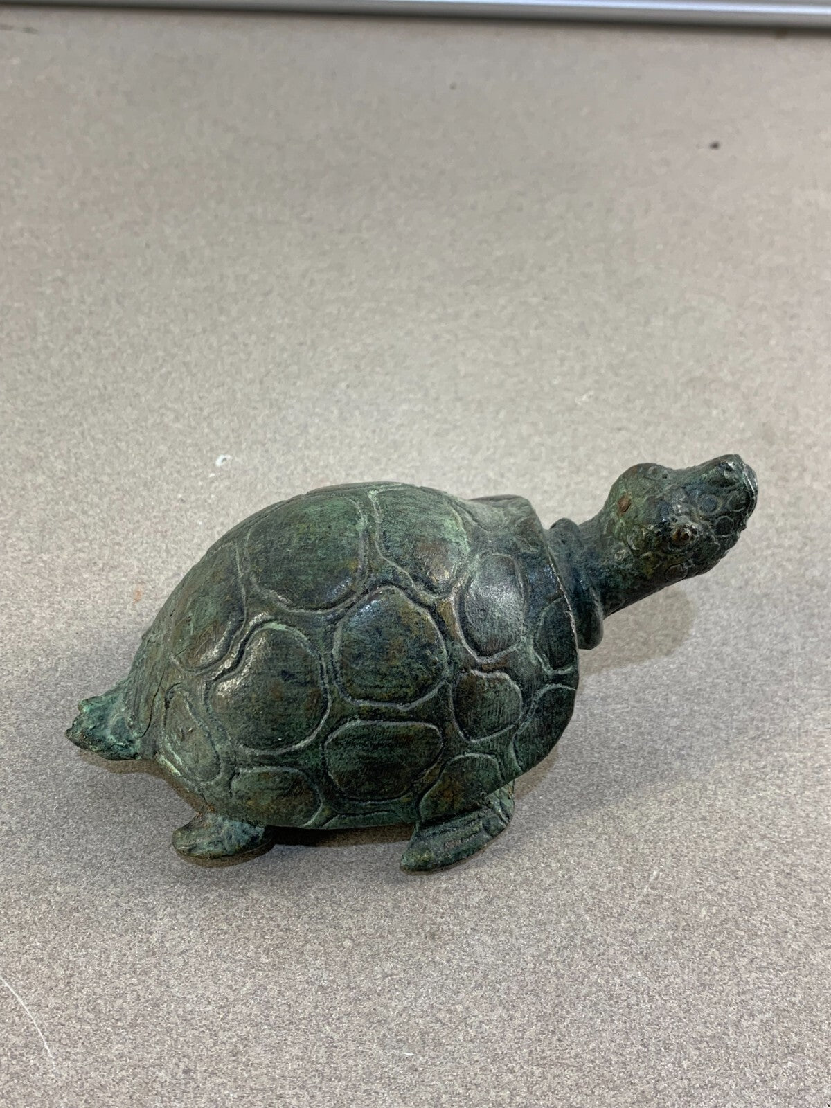 Vintage Hand carved Bronze Turtle Sculpture