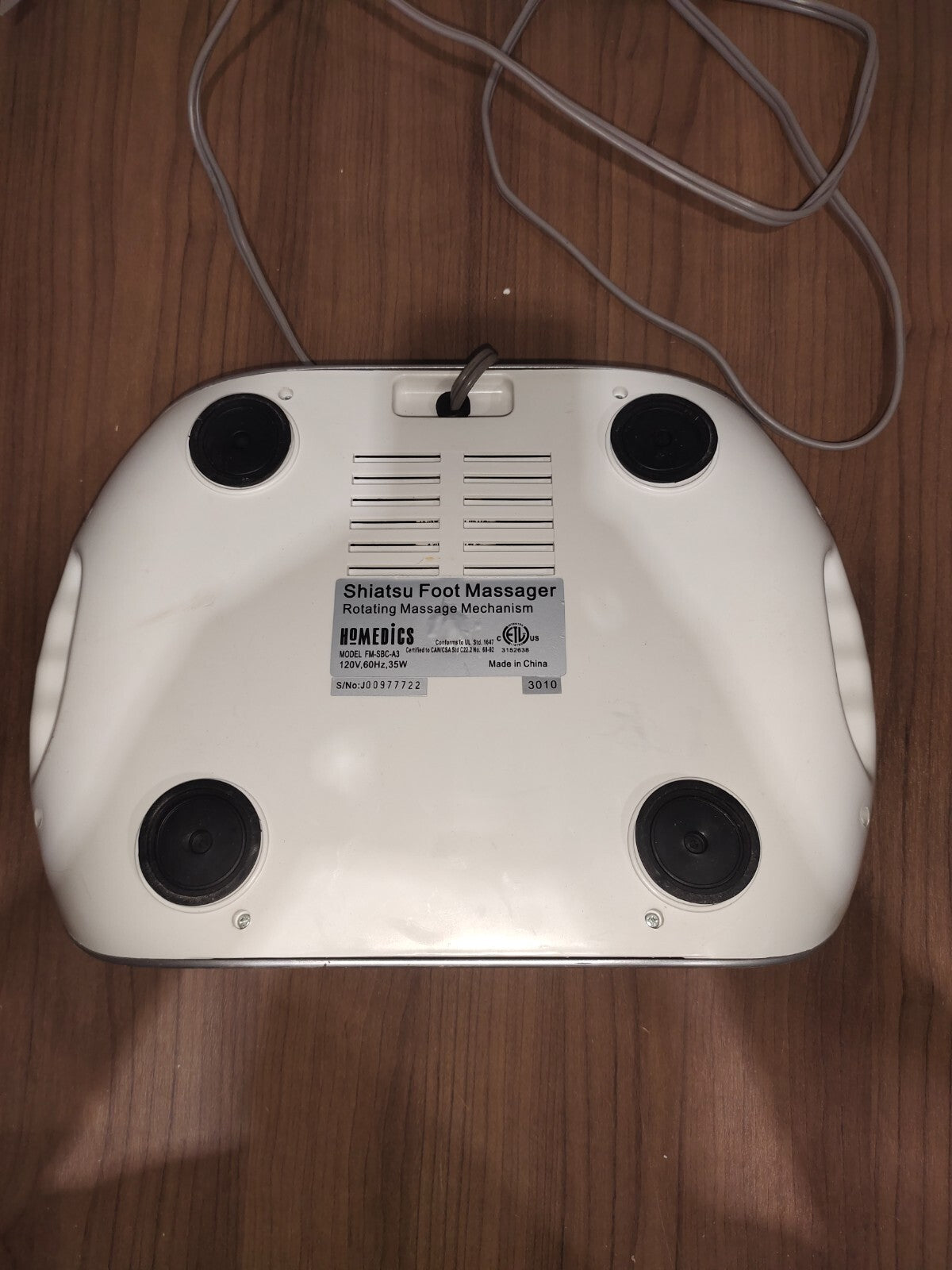 HoMedics Shiatsu Foot Heated Massager Model FM-S - EUC