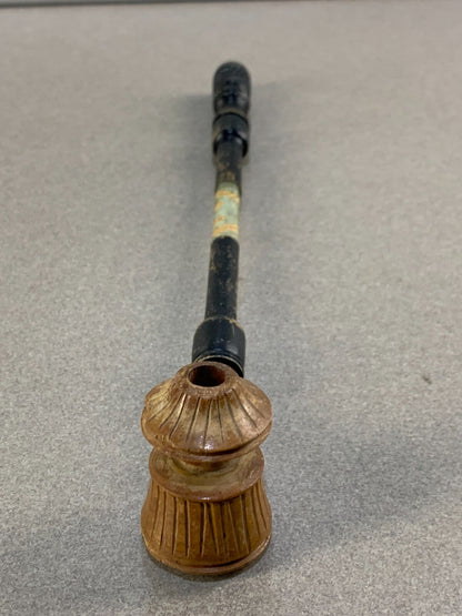 Vintage bamboo pipe Engraved.