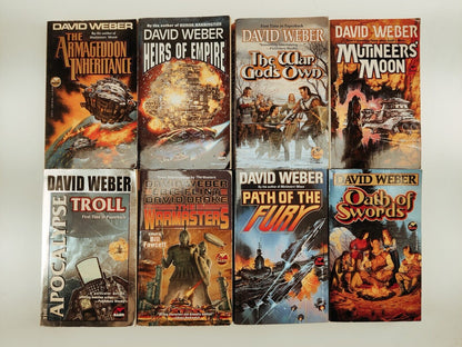 David Weber Lot of 8 PB Fantasy Books Vintage 1990s