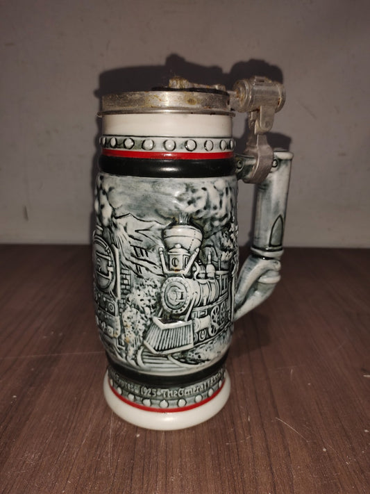 1982 Avon Ceramarte Brazil Decorative Beer Stein Orient Express Trains General
