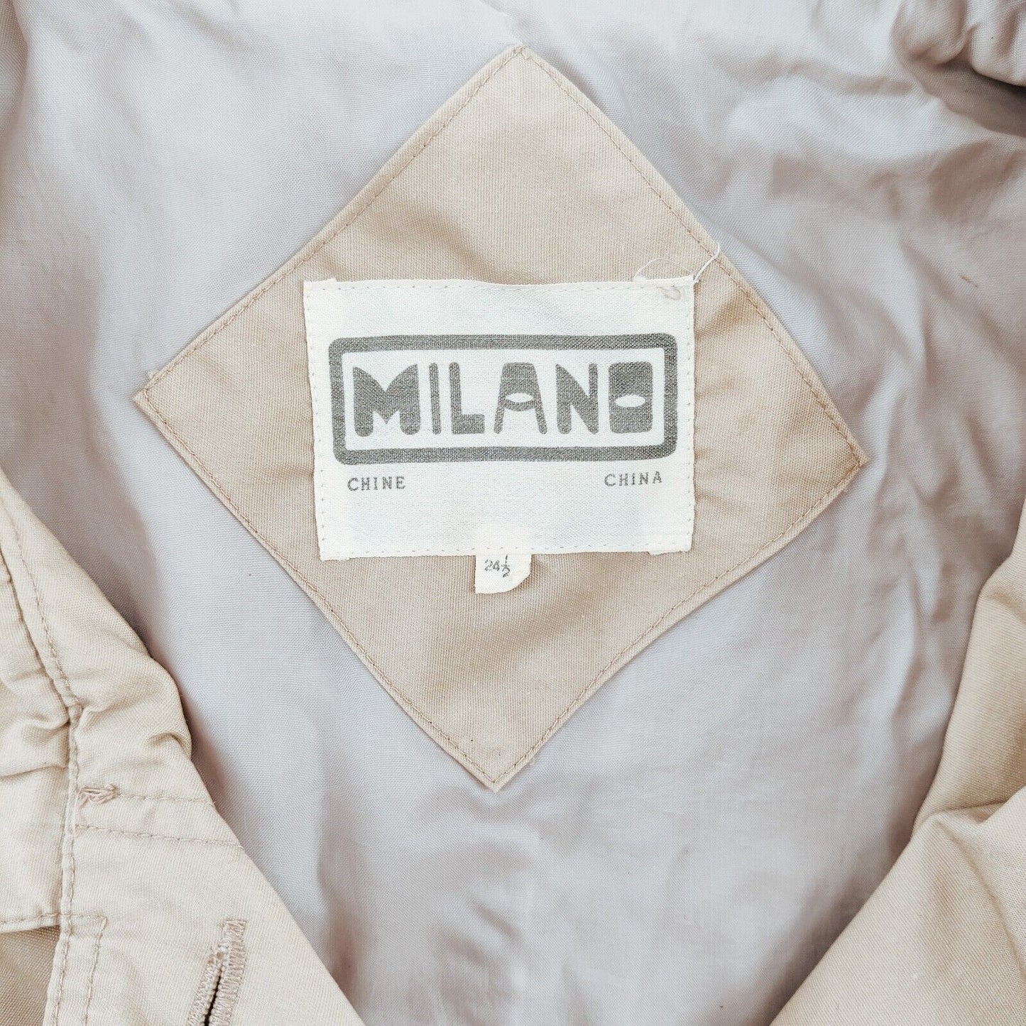 Milano Vintage Wind Breaker Jacket Beige