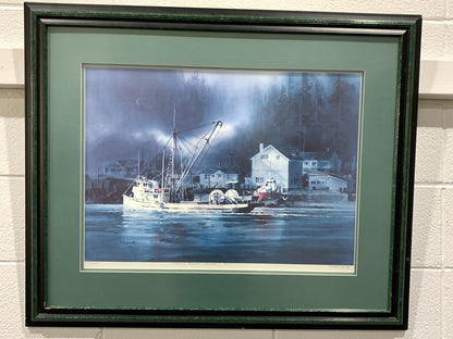 'Pacific Belle' Bamfield BC painting By Harry Heine, 27/350
