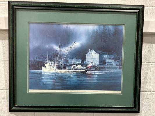 'Pacific Belle' Bamfield BC painting By Harry Heine, 27/350