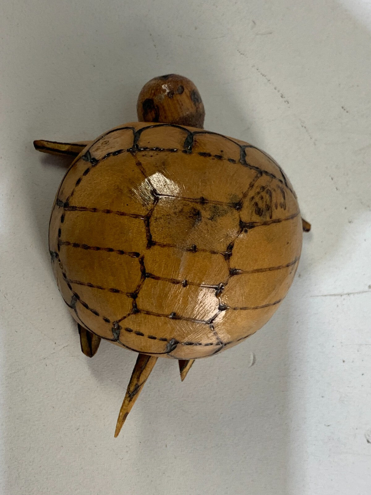 Vintage Wood Bobble Head Turtle Nodder Made in Japan