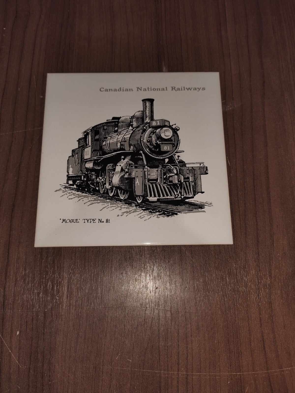 Vintage 1970’s Canadian National Railways Safety Award Ceramic Wall Plaque Train