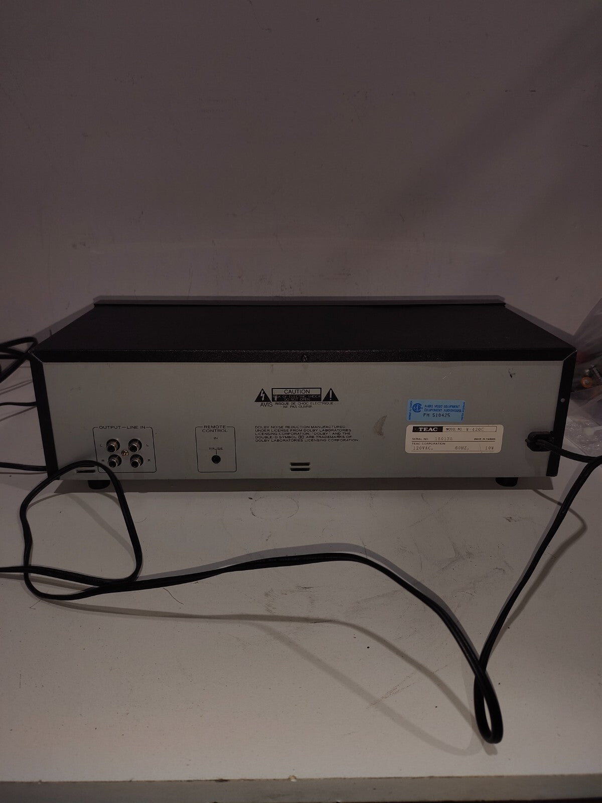 Teac W-420-C Double Cassette Deck Component