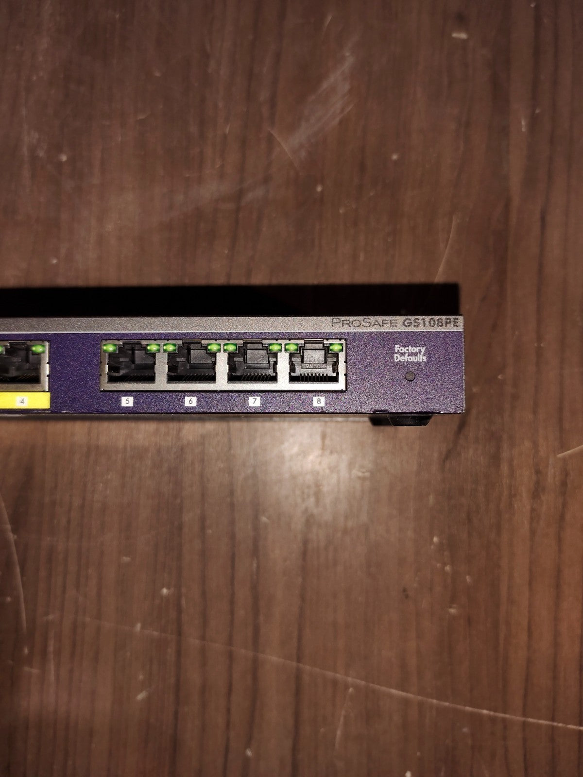 NETGEAR ProSafe 8-Port Ethernet Plus Switch With 4 Port POE - Model - GS108PE