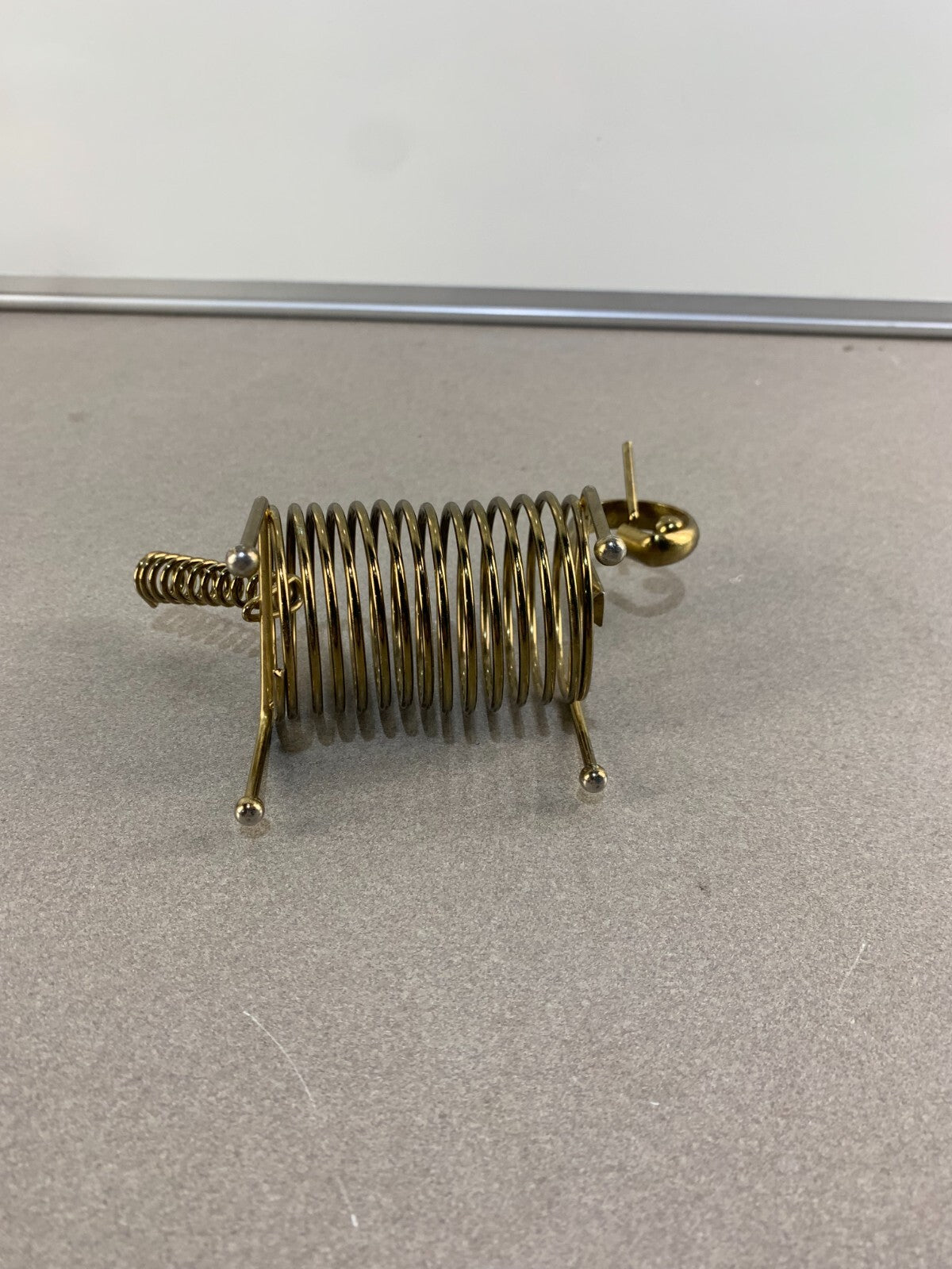 Vintage Chrome Coil Letter Holder