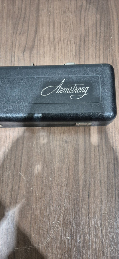 Vintage W.T. Armstrong Elkhart M2 Silver Flute C Boehm Model 104 w/ Carry Case