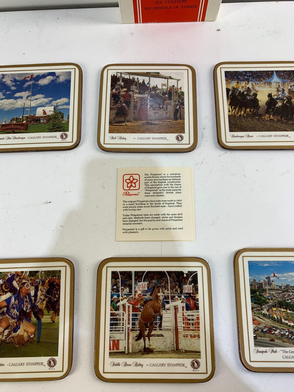 Vintage Pimpernel ACRYLIC Six Coasters