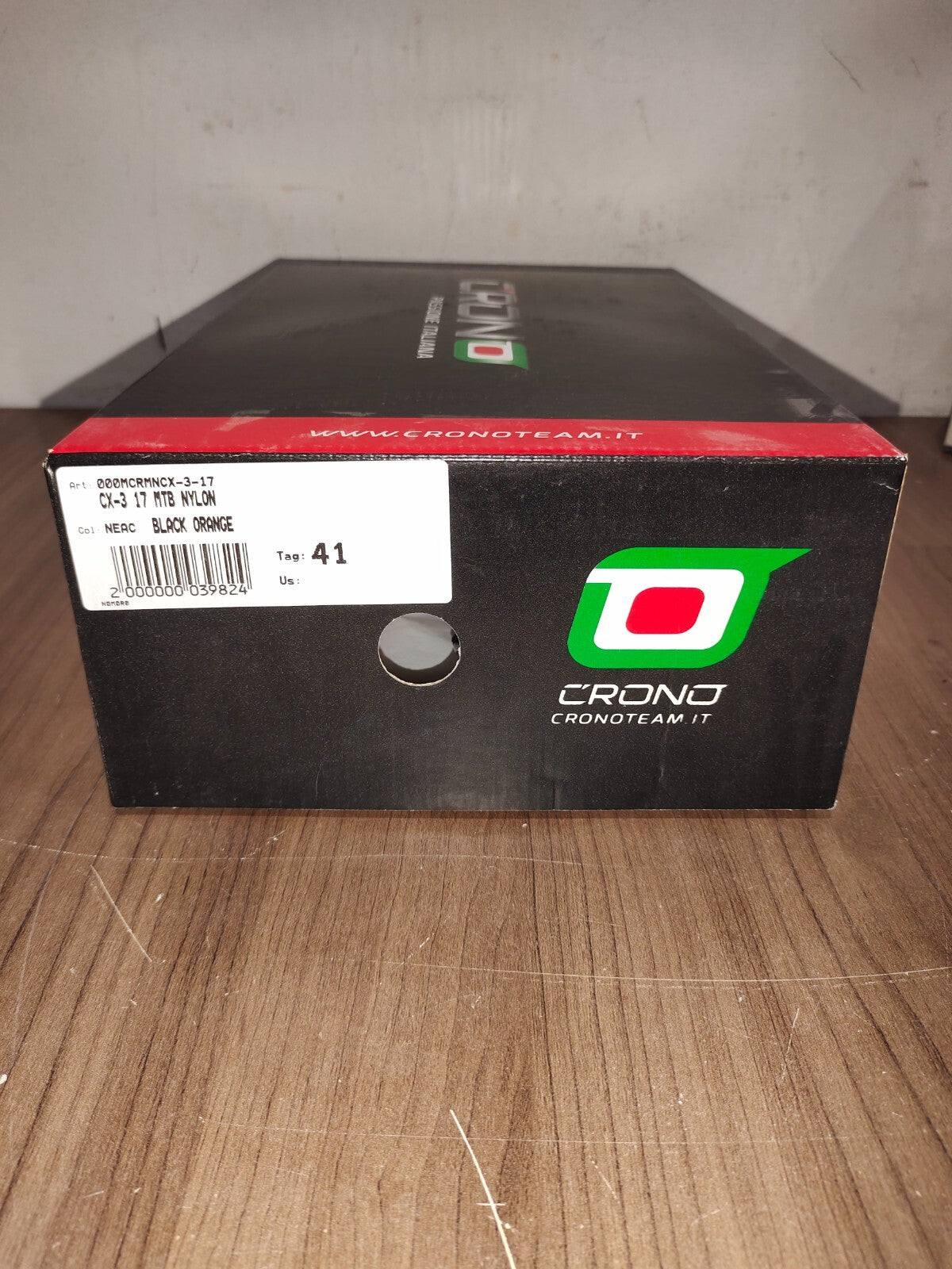 Crono CX-3 17 Mountain Bike Gravel BMX Shoes - Black Orange - Size - 41 (EUR)