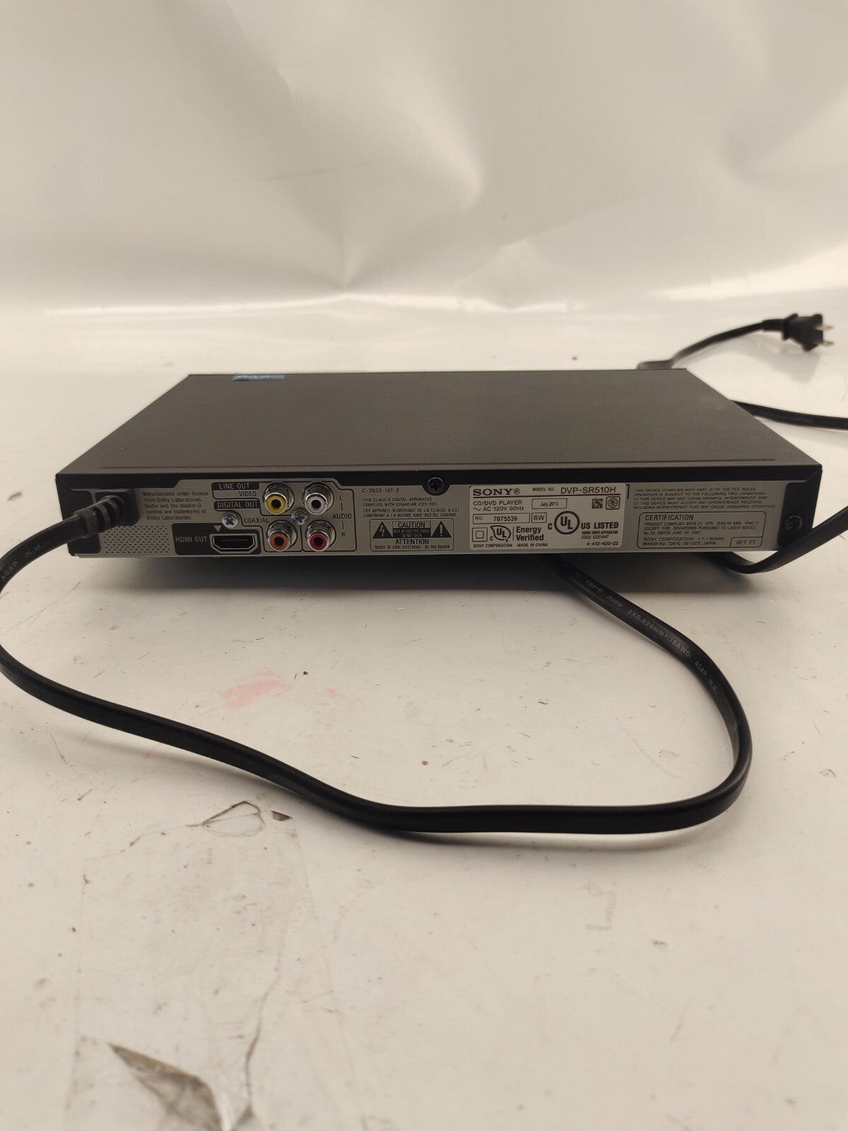 Sony DVPSR510H - DVD Player Ultra Slim 1080p Upscaling