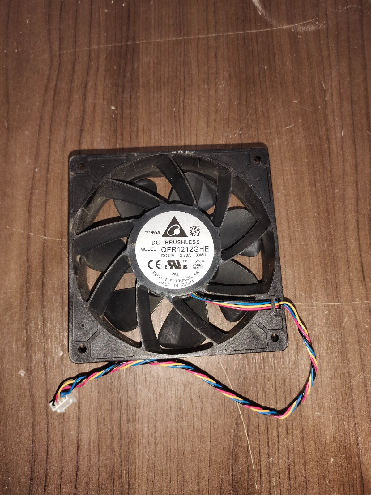 Delta QFR1212GHE High Speed  GPU Cooling Fan DC 12V 2.7A  4Wires - Set of 4 - 7