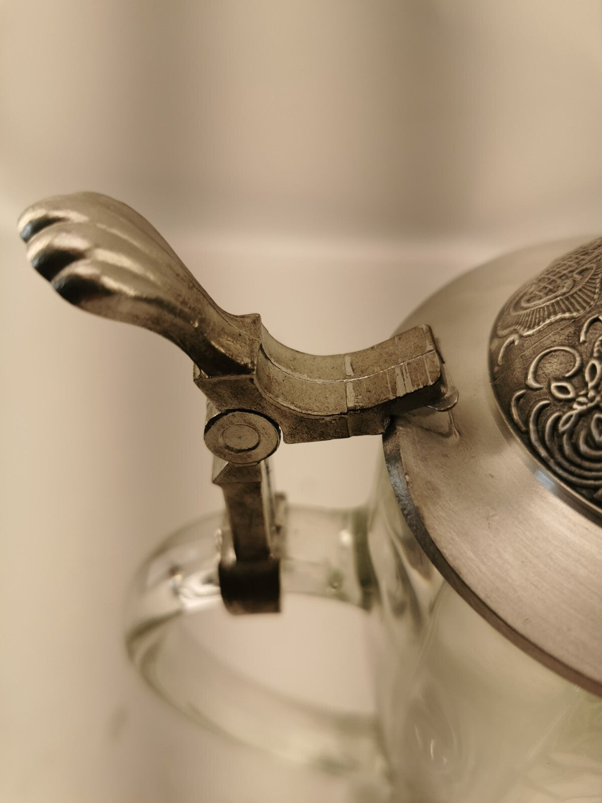 Cut Glass Beer Stein with Lid made in Germany