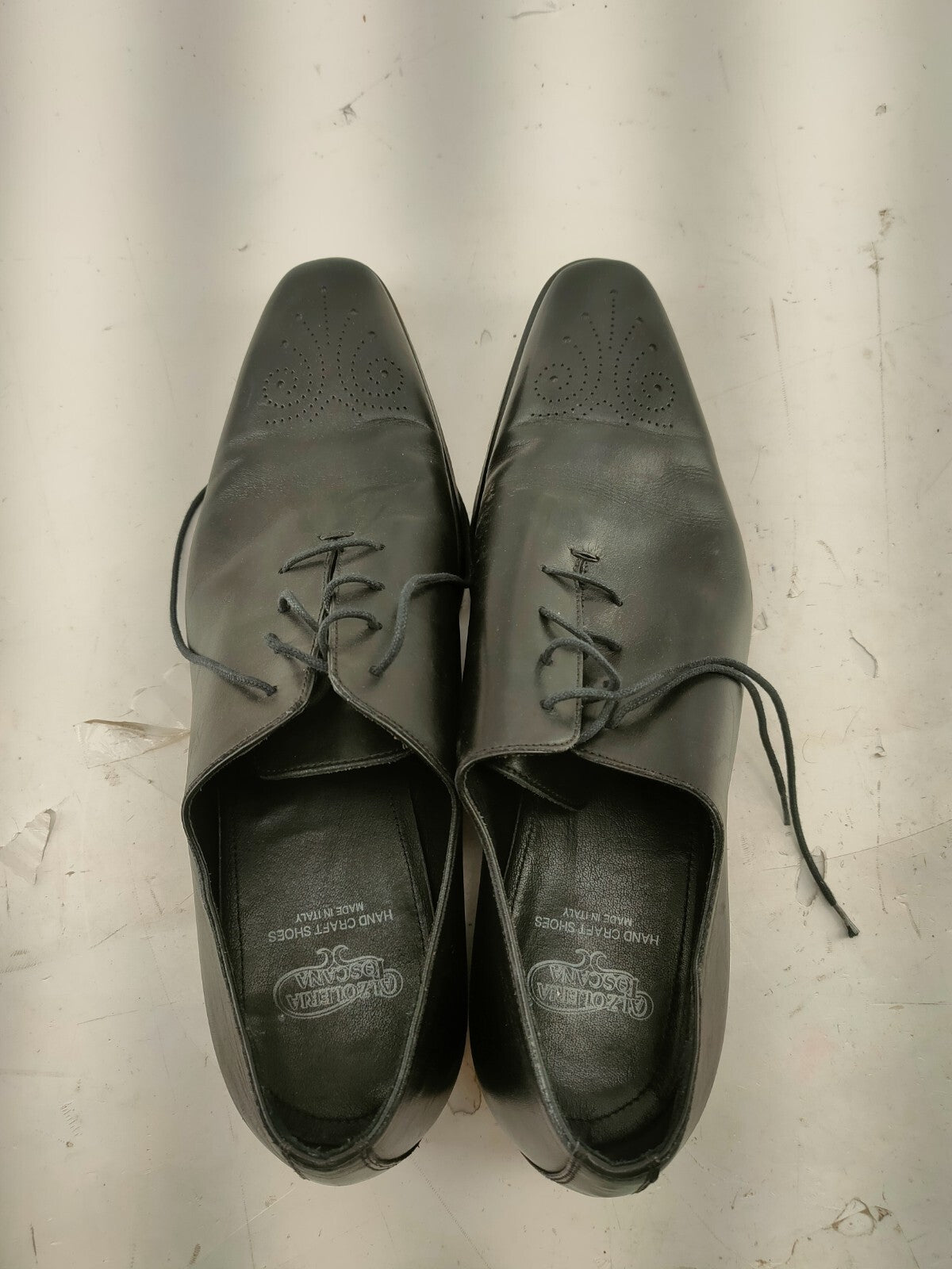 Calzoleria Toscana Made in Italy Men's Black Leather Dress Shoe