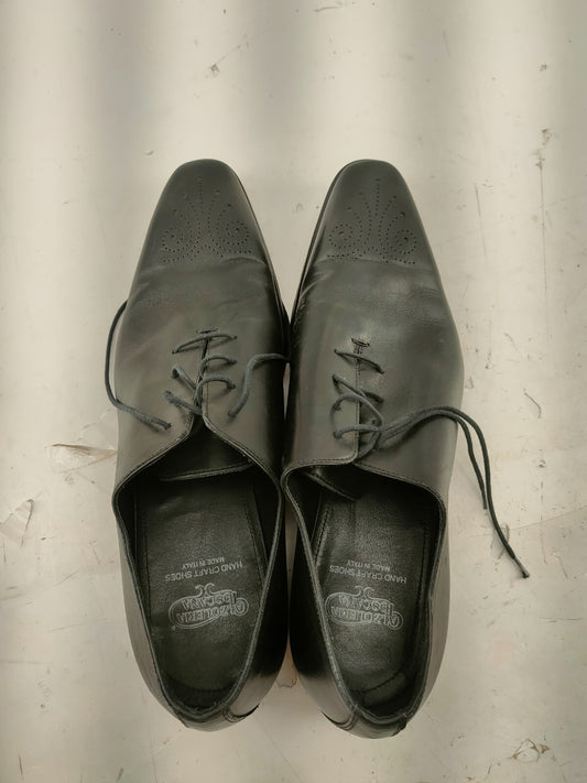 Calzoleria Toscana Made in Italy Men's Black Leather Dress Shoe