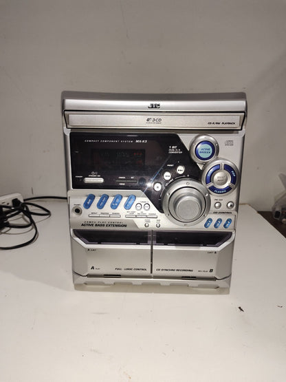 JVC Stereo Receiver Dual Cassette and 3 CD Changer AM/FM - MODEL NO CA-MXK3