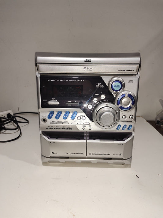 JVC Stereo Receiver Dual Cassette and 3 CD Changer AM/FM - MODEL NO CA-MXK3