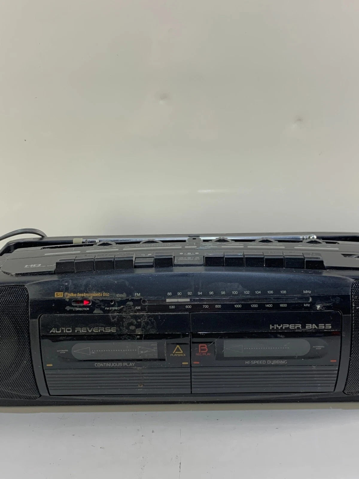 Vintage Seiko WKC-3A FM AM Radio Dual Cassette Boombox 90's WORKS