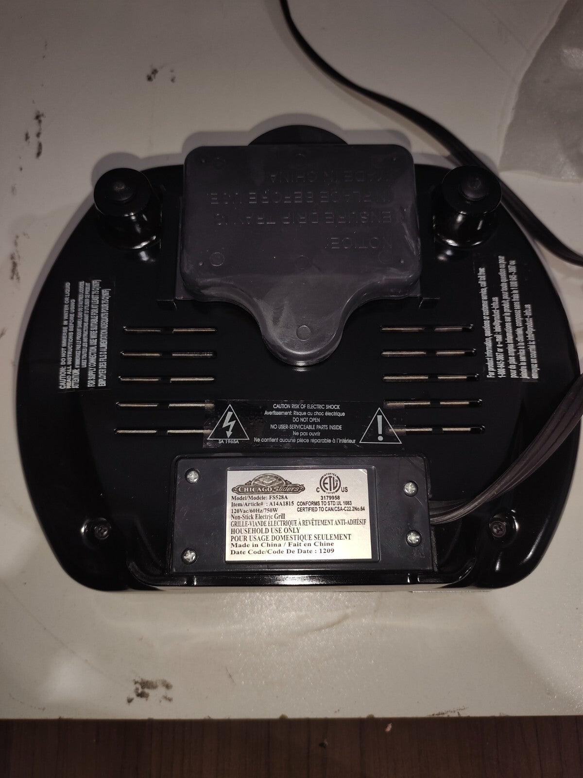 Chicago Sliders Non-stick Electric Grill - New In Box