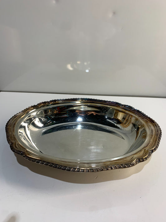 Vintage Silver Plated Tray Primrose Plate Lead Mounts EP Copper 036