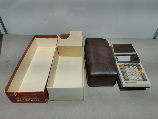 Vintage Texas Instruments TI-5050M Electronic Printing Calculator w/Original Box