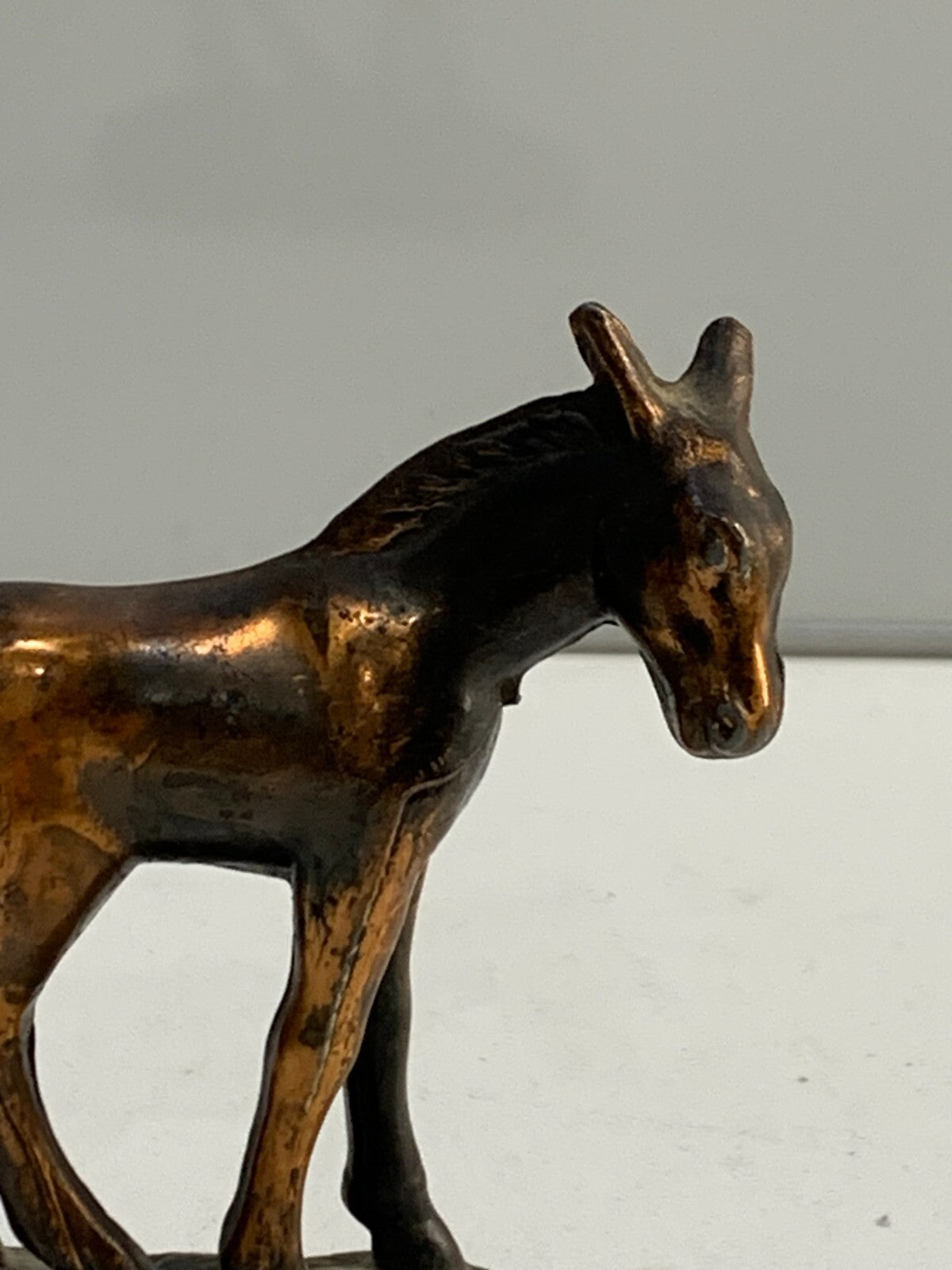 Vintage Cast Metal Copper Tone Pony Horse Foal Figurine