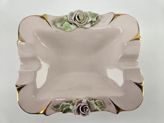 Vintage Staffordshire England 5" Floral Plate Dish