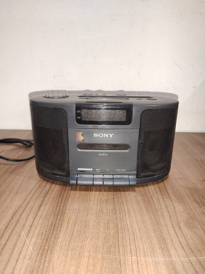 SONY Dream Machine Model ICF-CS650 Am/Fm Radio, Clock, Cassette Player