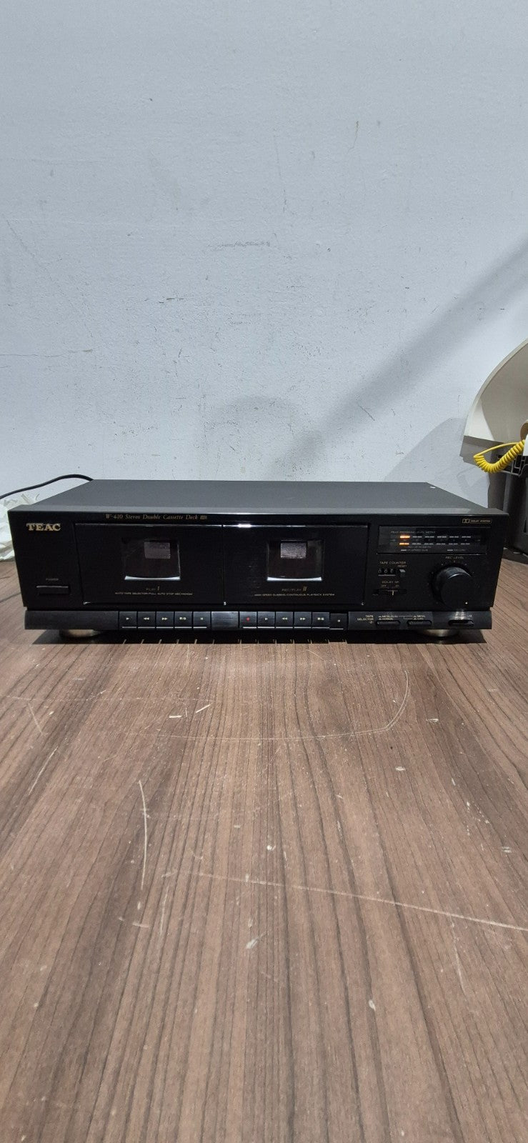 TEAC Stereo Double Cassette Deck W-410 Full Auto Stop Hi Speed Dubbing (broken)