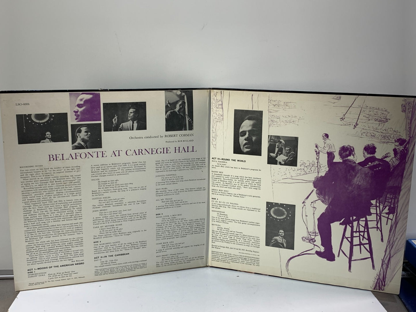 BELAFONTE At Carnegie Hall -Original 1959 RCA LS 2-LP - TAS Audiophile TOP COPY