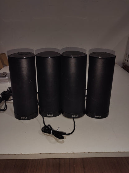 Dell AX210 USB Powered Multimedia Computer 2.0 Speaker - Black Set of 4 Speakers
