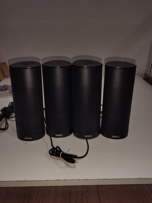 Dell AX210 USB Powered Multimedia Computer 2.0 Speaker - Black Set of 4 Speakers