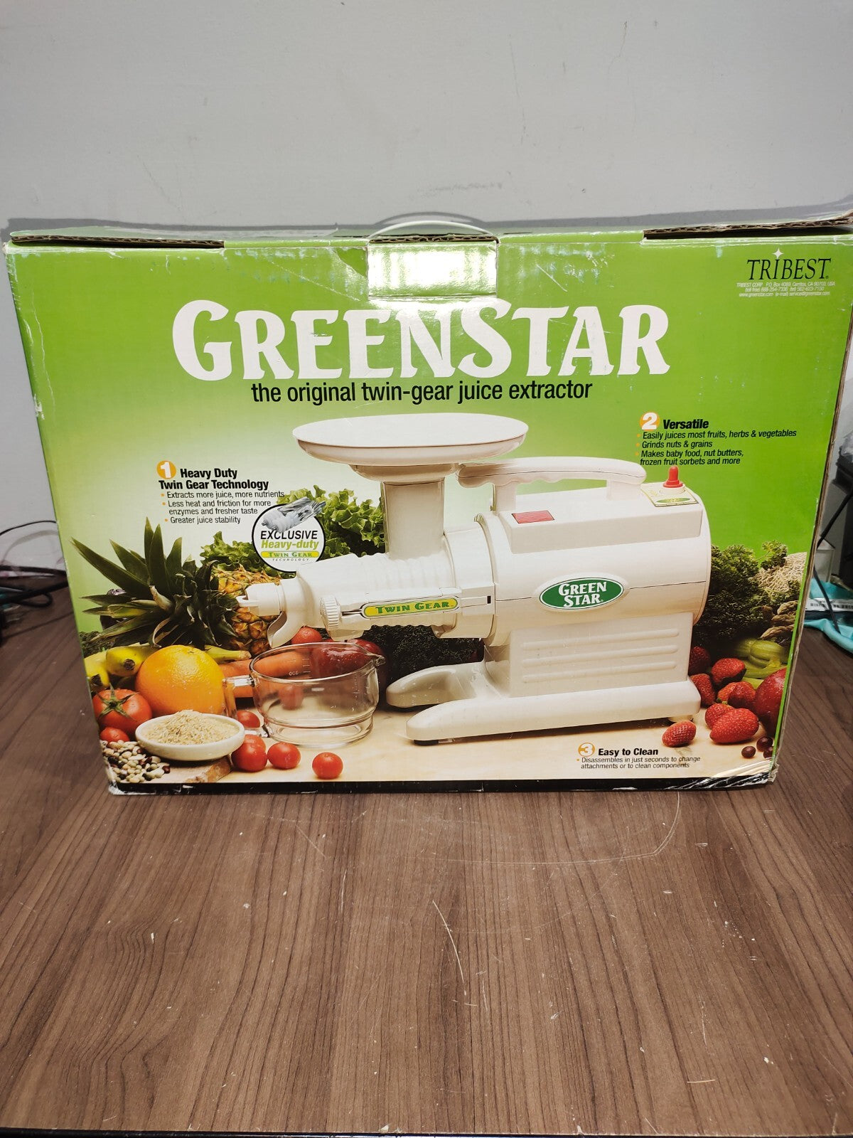 Tribest Greenstar GS-3000 Deluxe Slow Masticating Juicer Twin Gear Cold  - WHITE