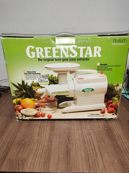 Tribest Greenstar GS-3000 Deluxe Slow Masticating Juicer Twin Gear Cold  - WHITE