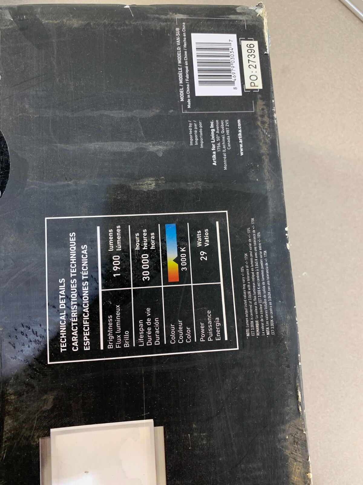 Artika Subway 29W LED Modern Bathroom Vanity Light Fixture