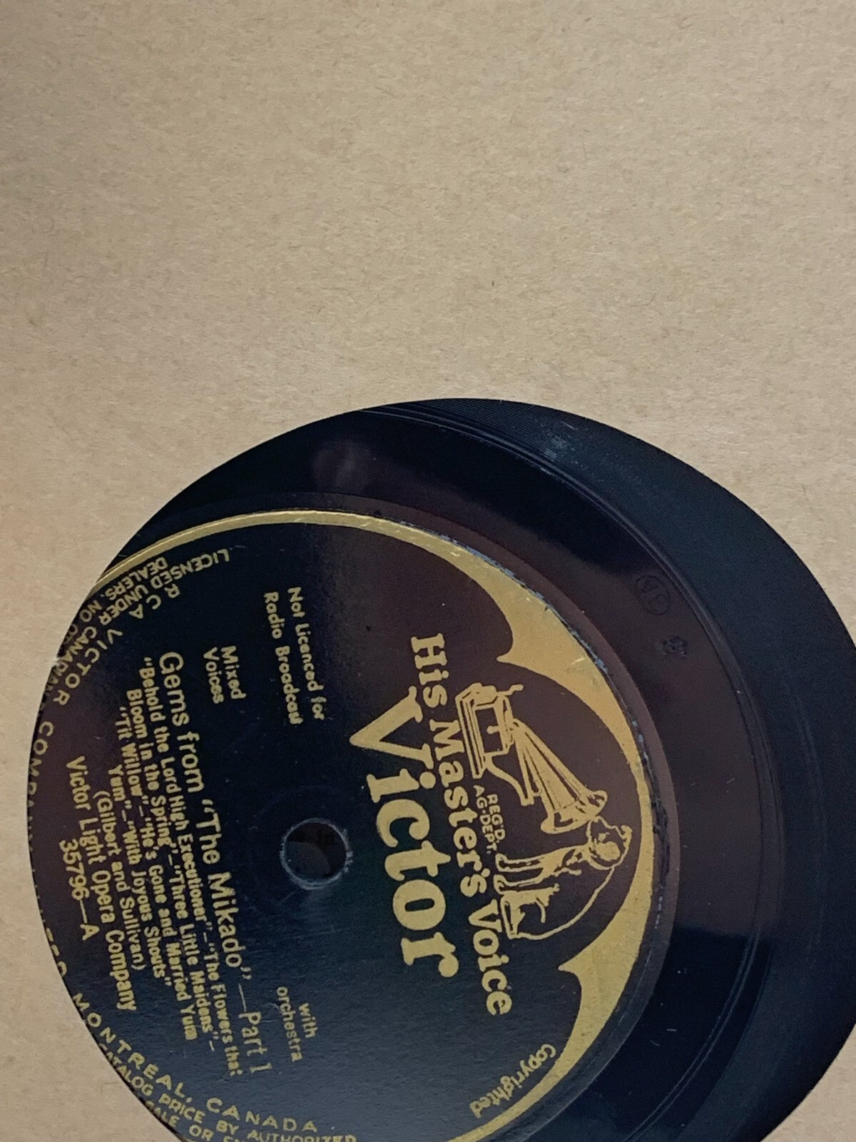 Vintage RCA Victor Concert Series The Yeoman of the Guard-Gilbert &Sullivan