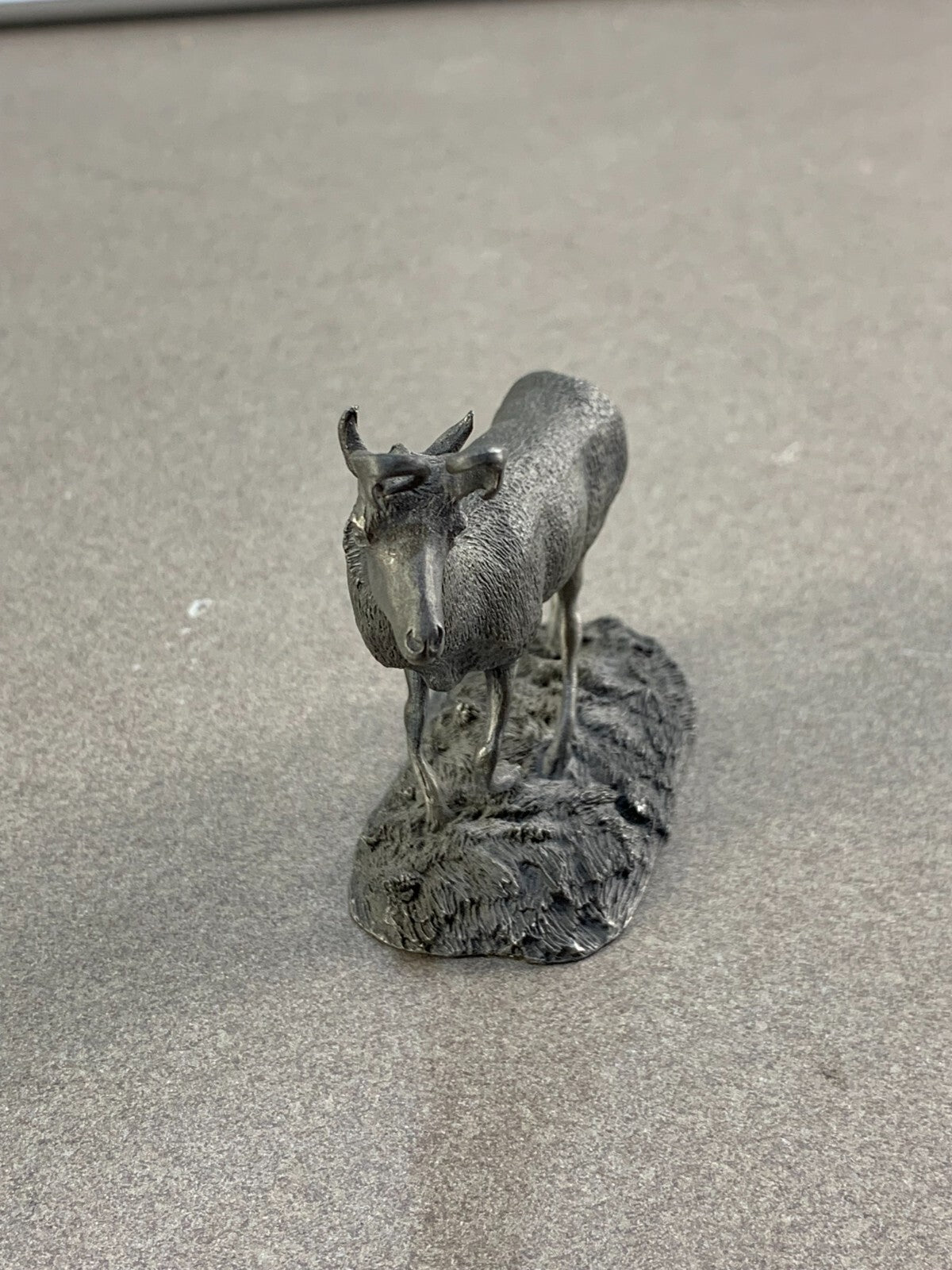 VTG 1976 Franklin Mint Pronghorn Antelope Wildlife North America Series Pewter