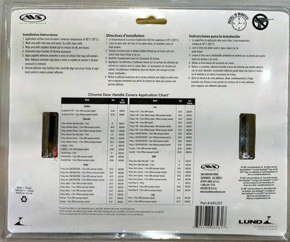 AVS 685202 Chrome Exterior Door Handle Cover SET OF 2