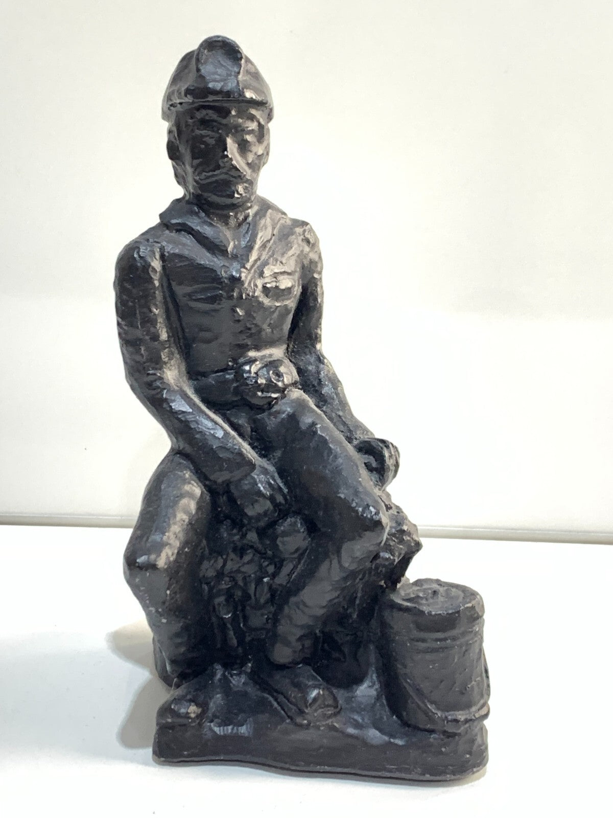 Coal miner figurine CRAFTED In WESTERN CANADA WITH CANADIAN COAL