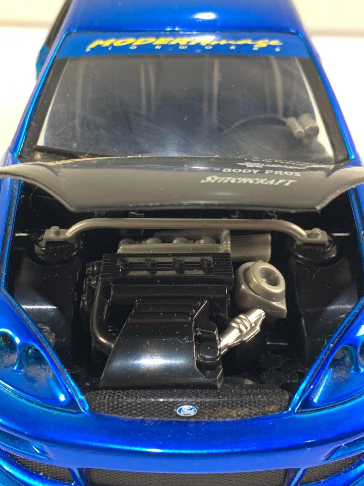 FORD FOCUS TUNER HOT WHEELS MODERN IMAGE BLUE 1:18 SCALE LOOSE DIE CAST RACING*