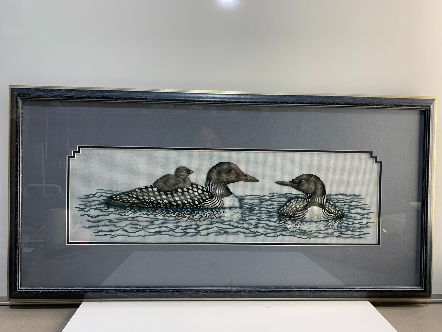 Bird Embroidery Needlepoint Framed Art