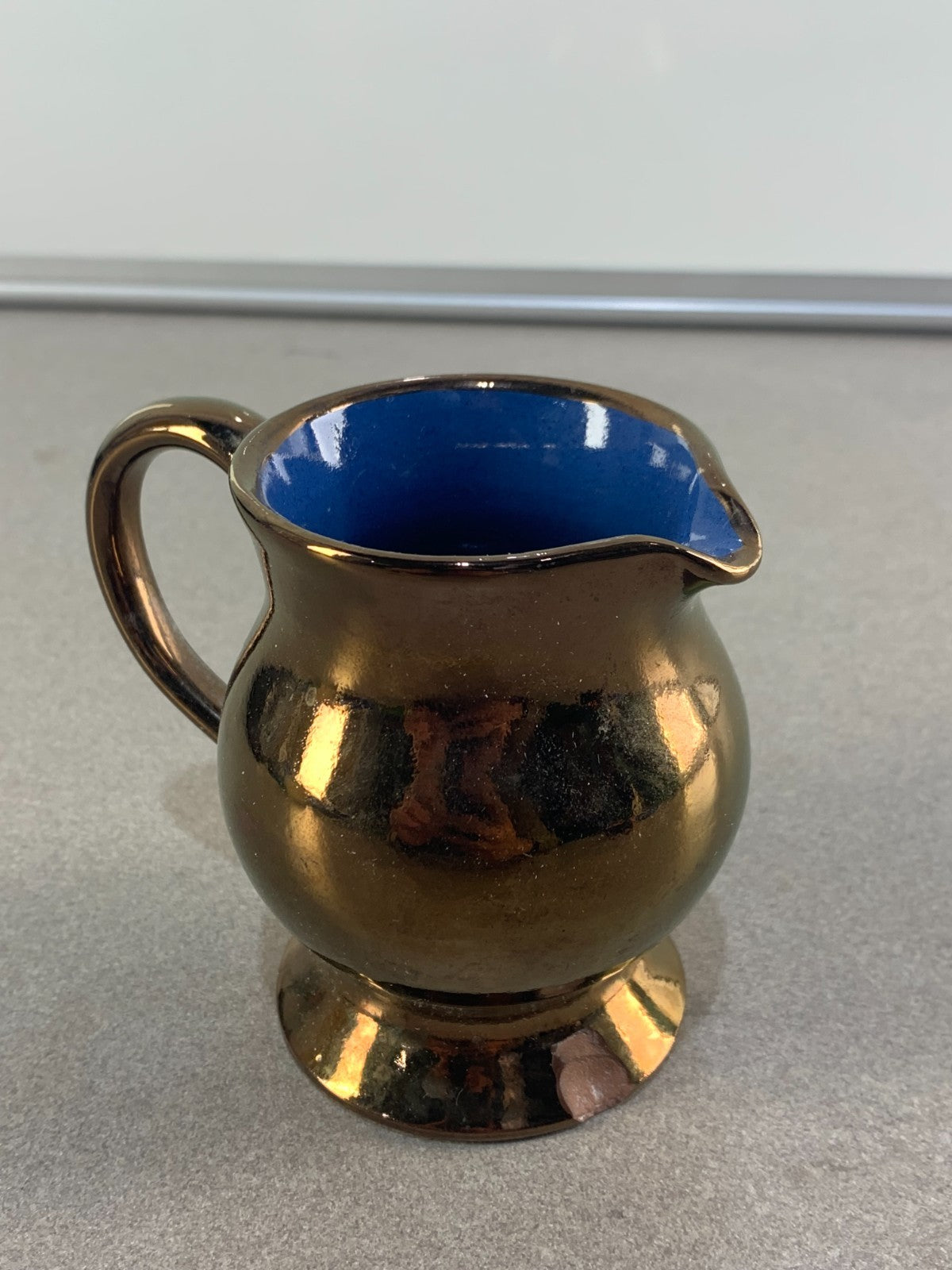 Vintage Welch Copper Lustre Lustreware Small Pitcher Creigiau Pottery